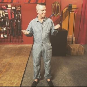 Vintage herringbone Key Coveralls, 36 Short, Long Sleeve, 1970s